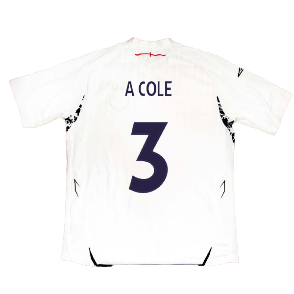 England 2007-2009 Home Shirt (XXL) (A COLE 3) (Fair)_1