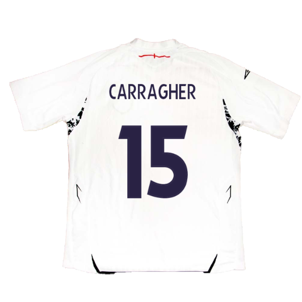 England 2007-2009 Home Shirt (XXL) (CARRAGHER 15) (Fair)_1