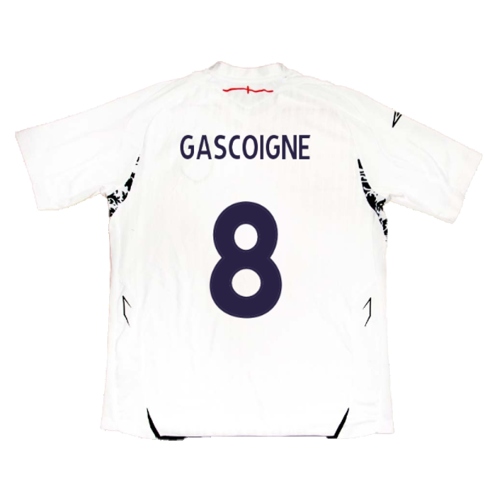 England 2007-2009 Home Shirt (XXL) (GASCOIGNE 8) (Fair)_1