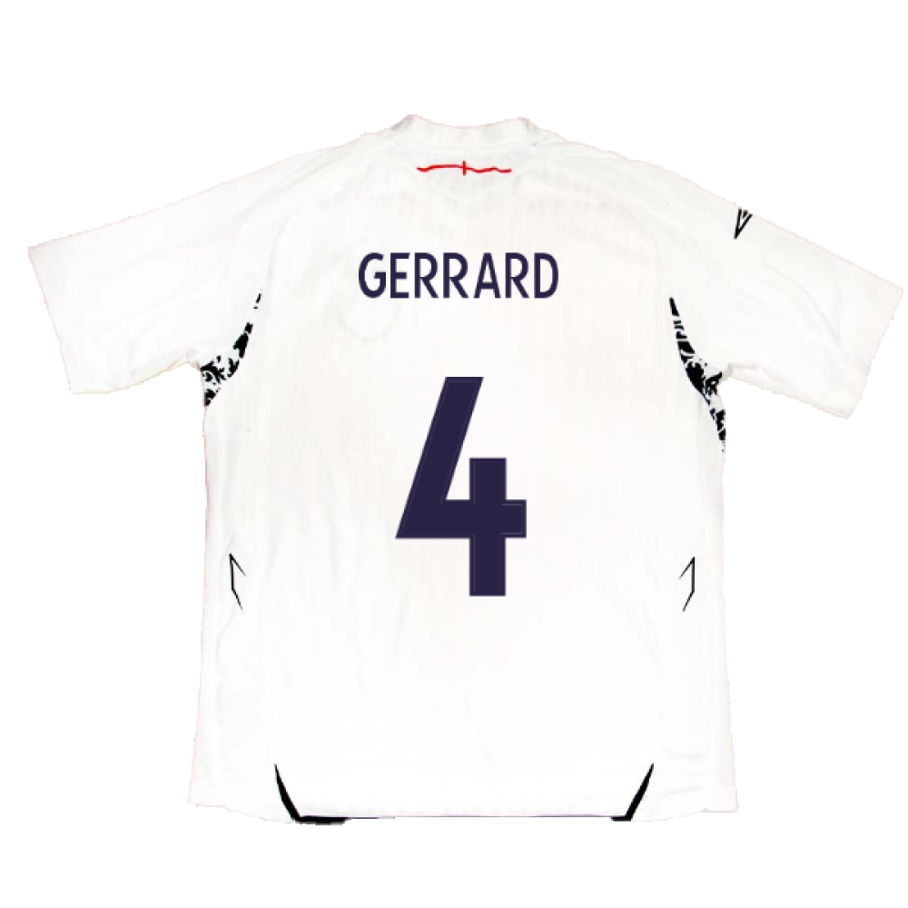 England 2007-2009 Home Shirt (XXL) (GERRARD 4) (Fair)_1