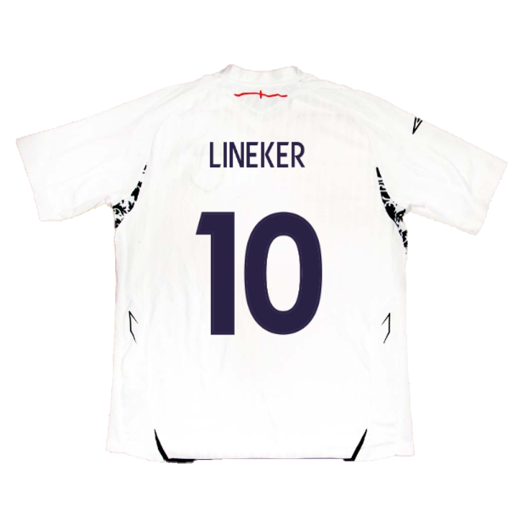 England 2007-2009 Home Shirt (XL) (LINEKER 10) (Fair)_1