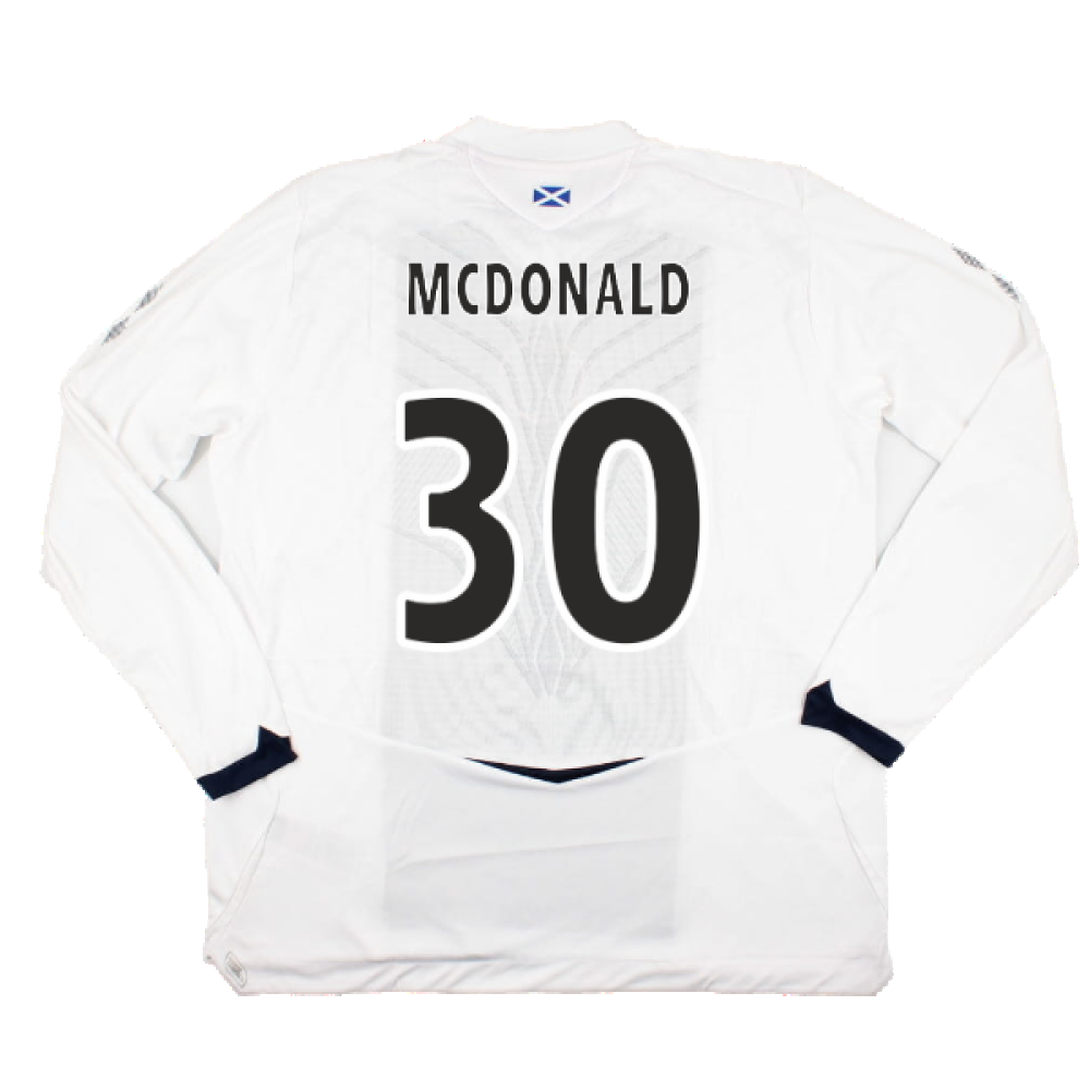 Hearts 2008-09 Long Sleeve Away Shirt (XXL) (McDonald 30) (Mint)_1
