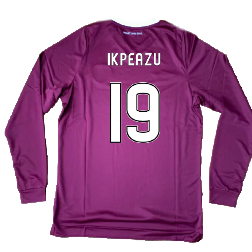 Hearts 2019-20 Long Sleeve Home Shirt (YL) (Ikpeazu 19) (BNWT)_1