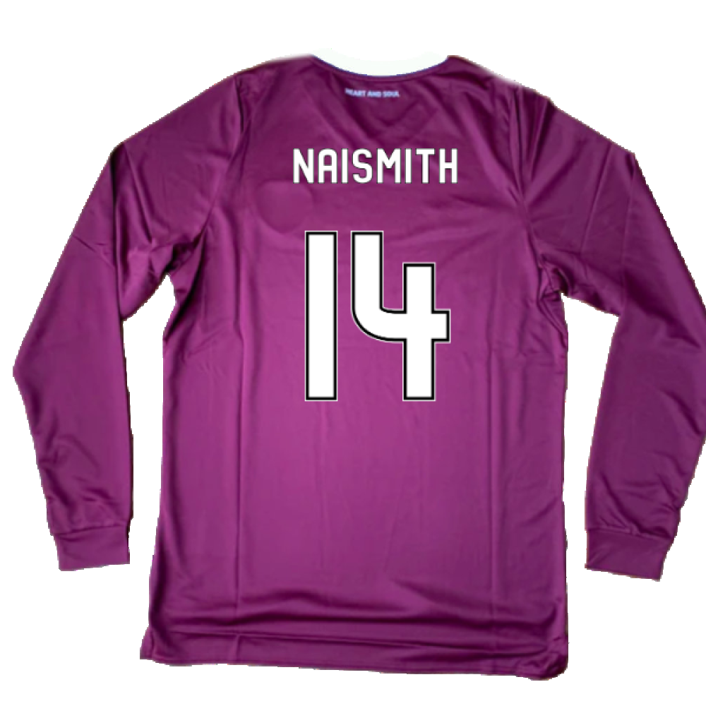 Hearts 2019-20 Long Sleeve Home Shirt (YL) (Naismith 14) (BNWT)_1
