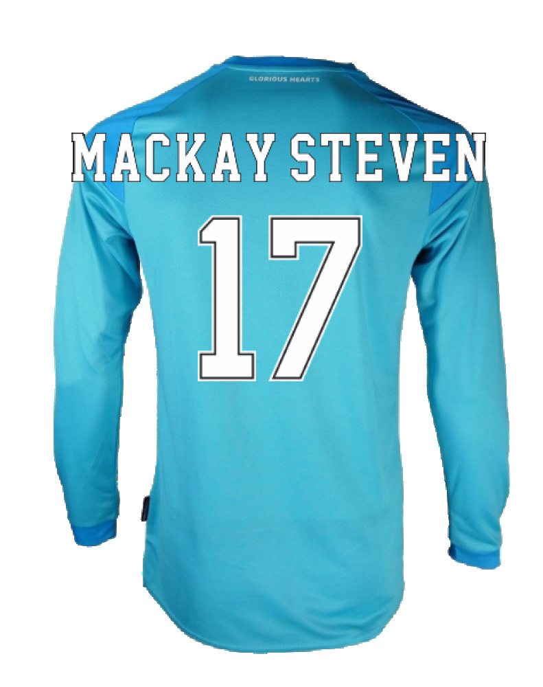 Hearts 2020-21 GK Home Long Sleeve Shirt (L) (Mackay Steven 17) (Excellent)_1
