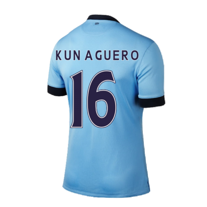 Manchester City 2014-15 Home Shirt ((Very Good) 3XL) (KUN AGUERO 16)