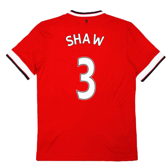 Manchester United 2014-15 Home Shirt ((Excellent) M) (Shaw 3)