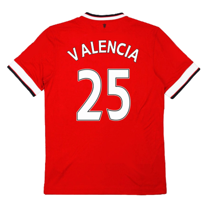 Manchester United 2014-15 Home Shirt ((Excellent) M) (Valencia 25)