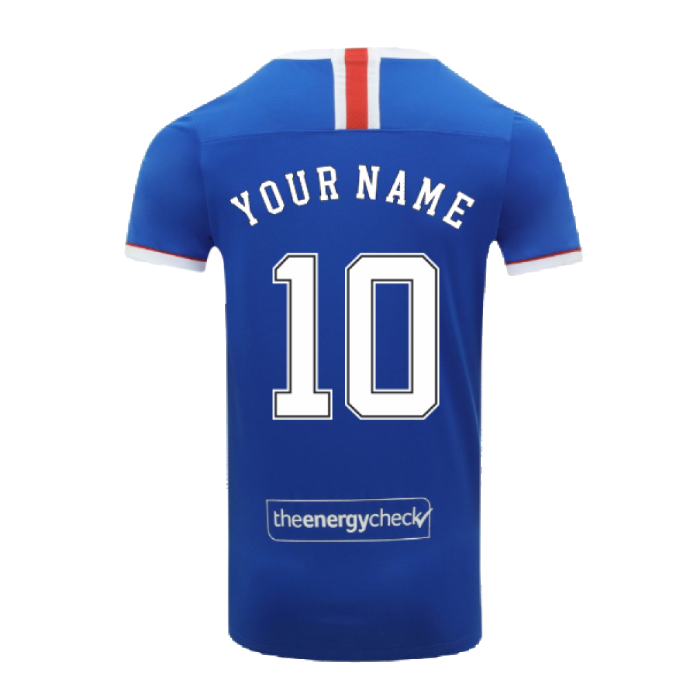 Rangers 2020-21 Home Shirt (XL) (Your Name 10) (Mint)_1