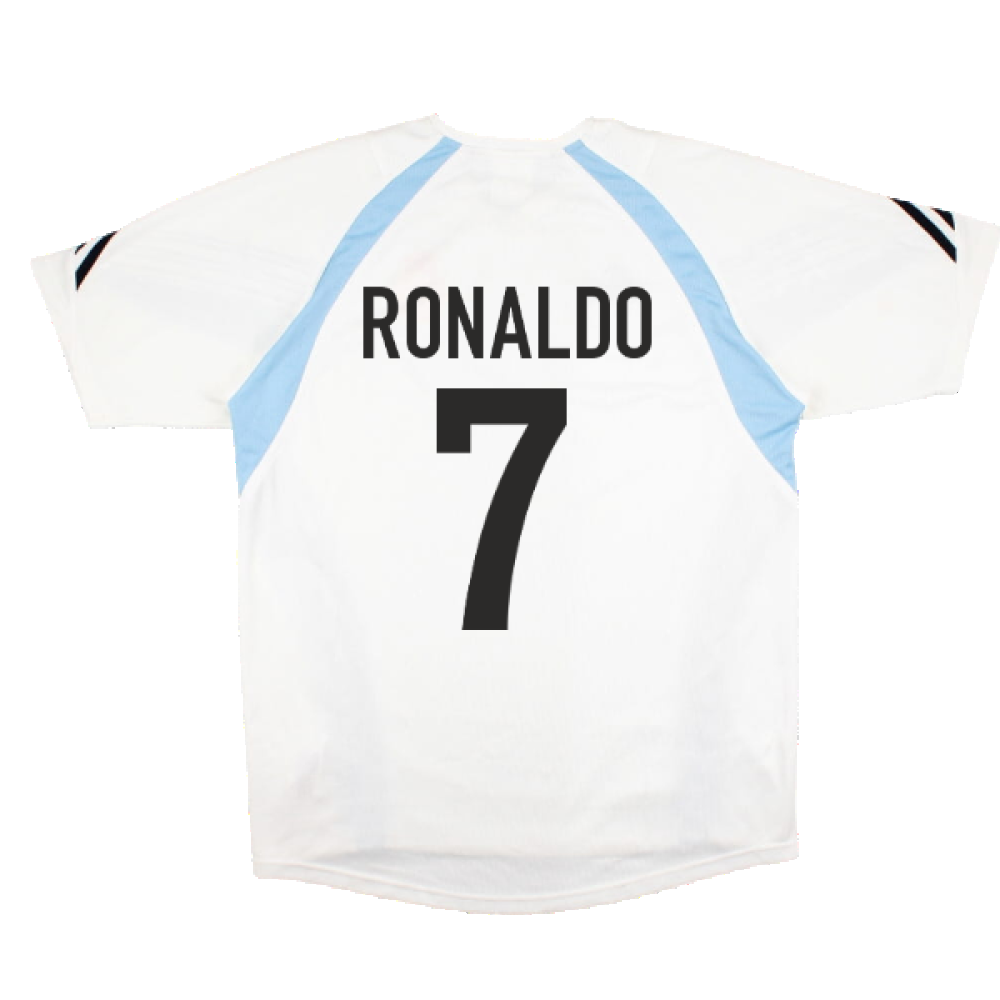 Real Madrid 2003-04 Adidas Training Shirt (L) (RONALDO 7) (Excellent)_1
