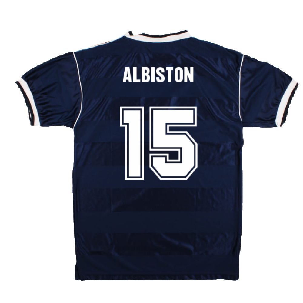 Scotland 1986-88 Score Draw Retro Home Shirt (M) (Albiston 15) (Excellent)_1