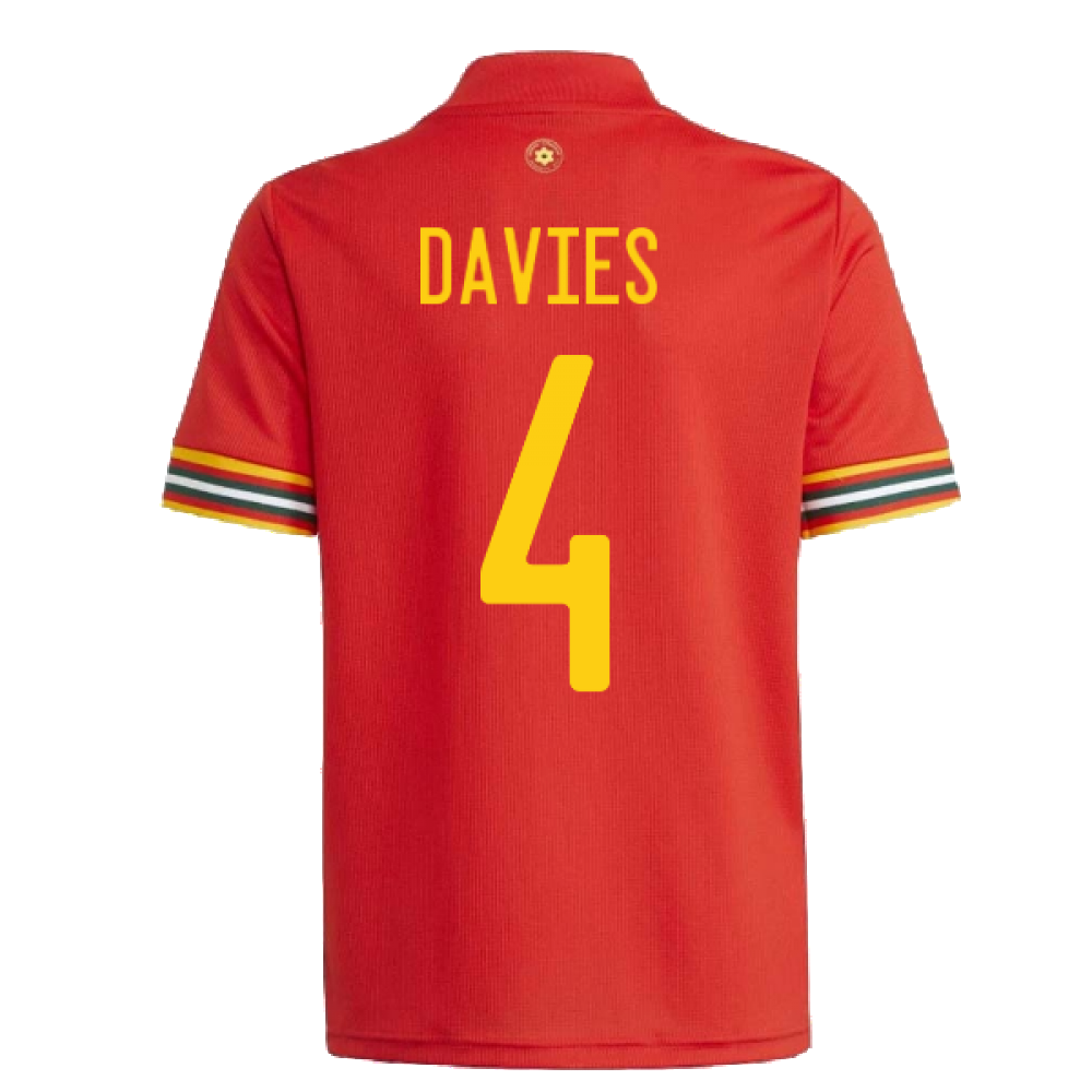 Wales 2020-21 Home Shirt ((Very Good) 3XL) (DAVIES 4)_2