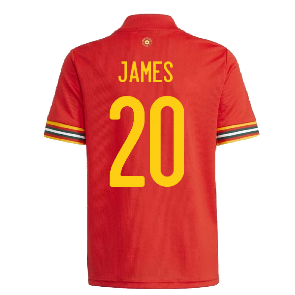 Wales 2020-21 Home Shirt ((Very Good) 3XL) (JAMES 20)_2
