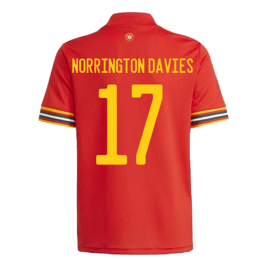 Wales 2020-21 Home Shirt ((Very Good) 3XL) (NORRINGTON DAVIES 17)_2