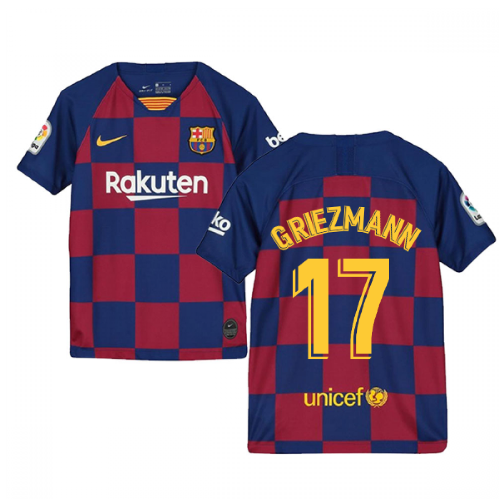 2019-2020 Barcelona Home Nike Shirt (Kids) (Griezmann 17)_0