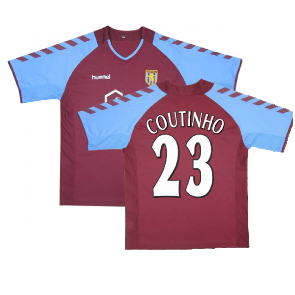 2004-2005 Aston Villa Home Shirt ((Mint) XL) (Coutinho 23)_0