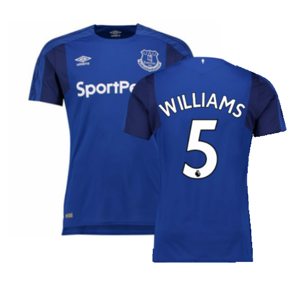 2017-2018 Everton Umbro Home Football Shirt ((Excellent) S) (Williams 5)_0