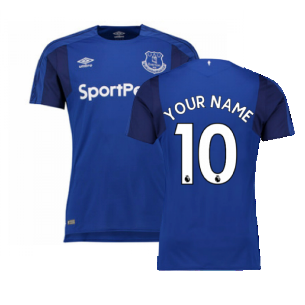 2017-2018 Everton Umbro Home Football Shirt ((Excellent) S) (Your Name)_0