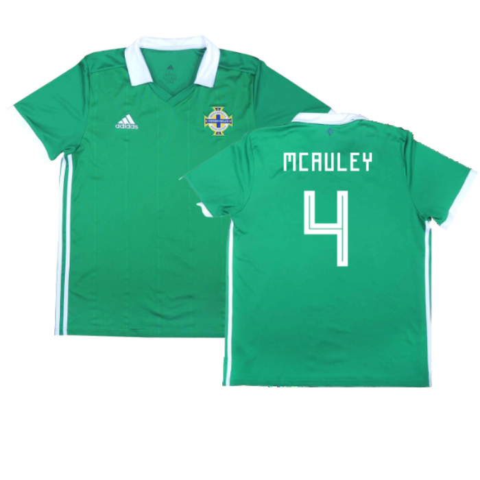 2017-2018 Northern Ireland Home Shirt ((Very Good) L) (McAuley 4)