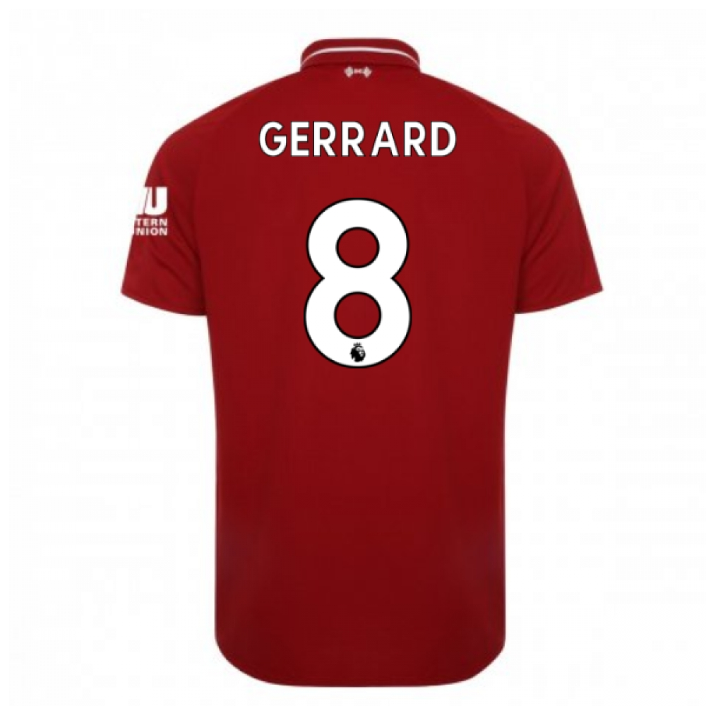 2018-2019 Liverpool Home Football Shirt (Gerrard 8)_0