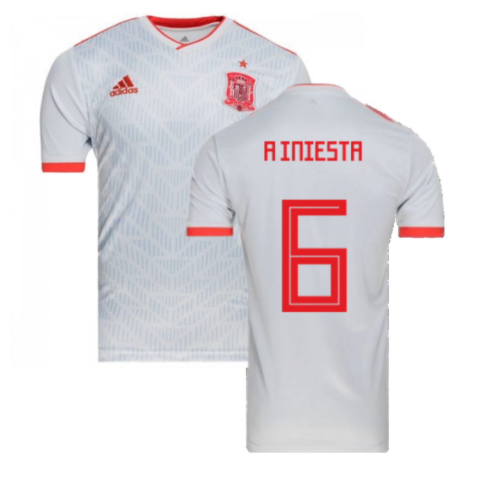 2018-2019 Spain Away Adidas Football Shirt (A Iniesta 6) - Kids