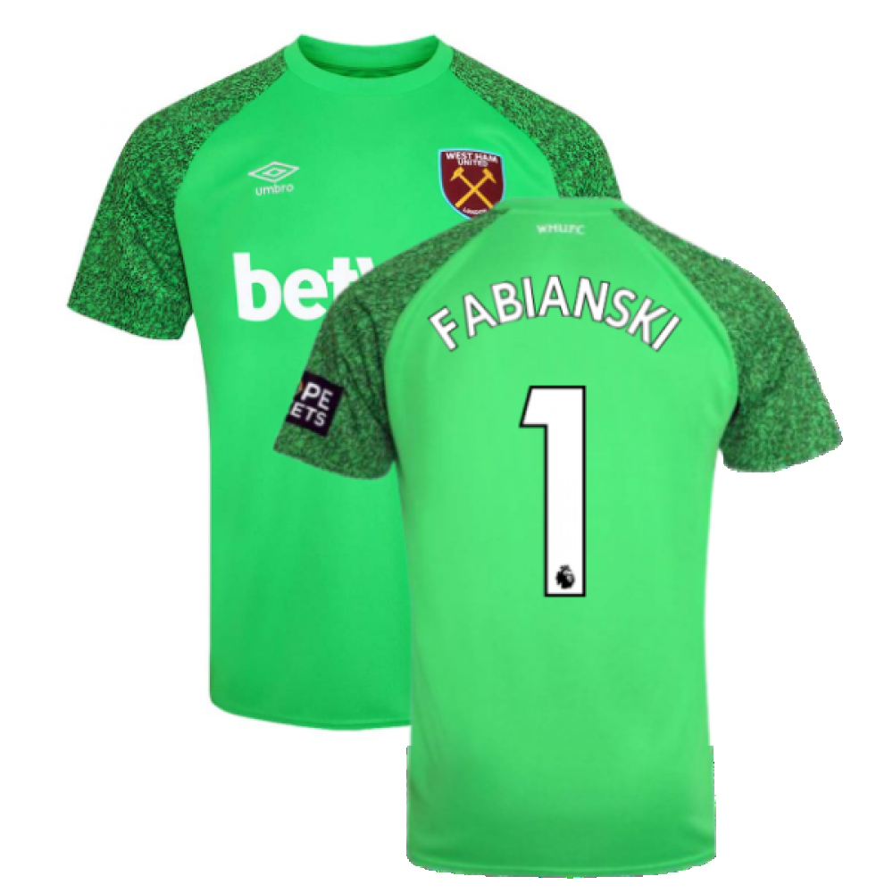 2021-2022 West Ham Home Goalkeeper Shirt (Green) (FABIANSKI 1)_0