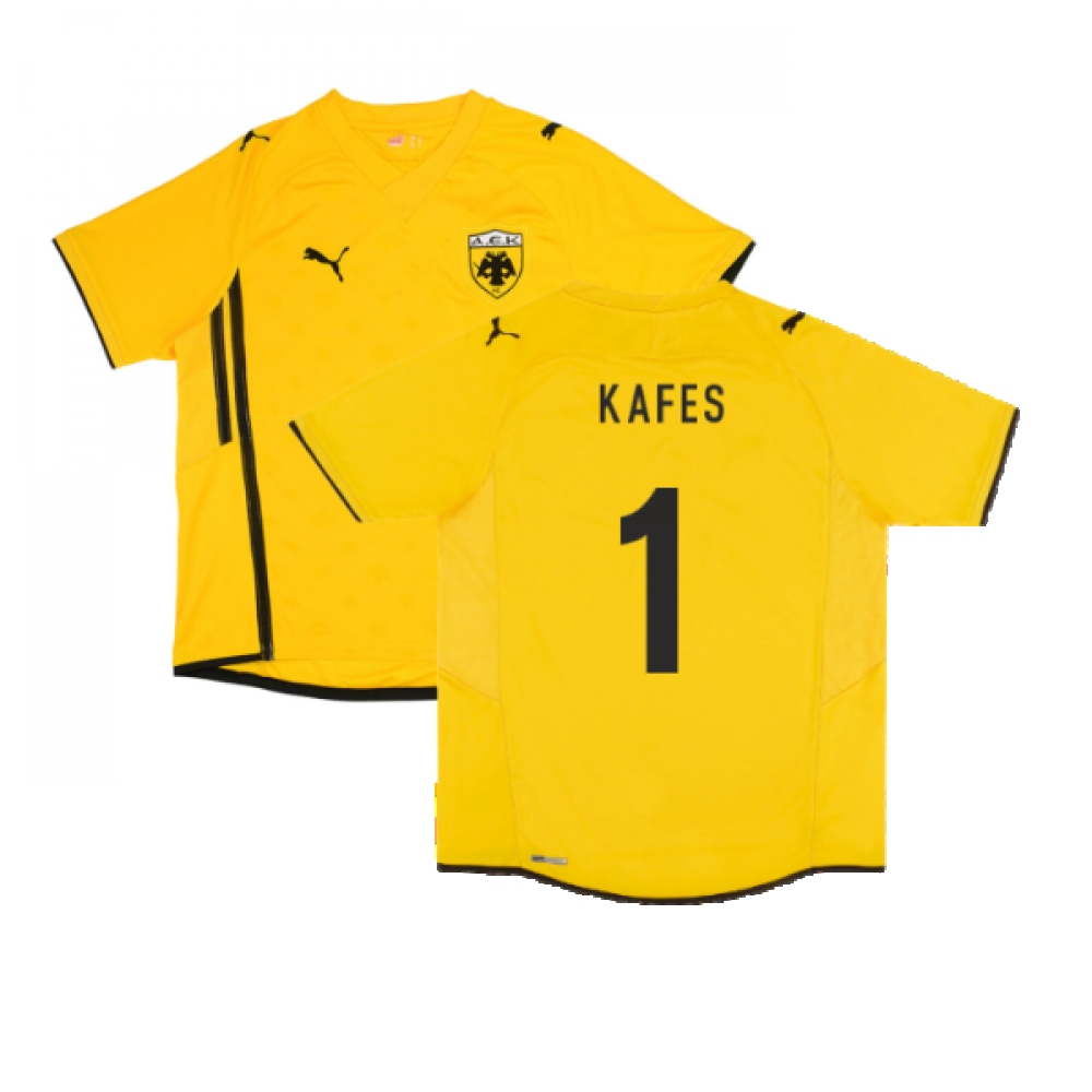 AEK Athens 2009-10 Home Shirt ((Excellent) XL) (Kafes 1)_0