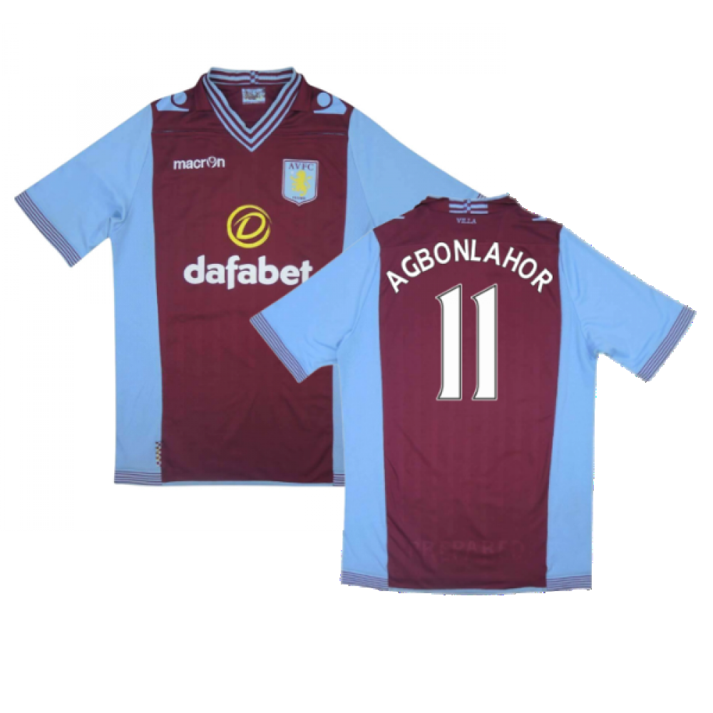 Aston Villa 2013-14 Home Shirt ((Very Good) L) (Agbonlahor 11)_0
