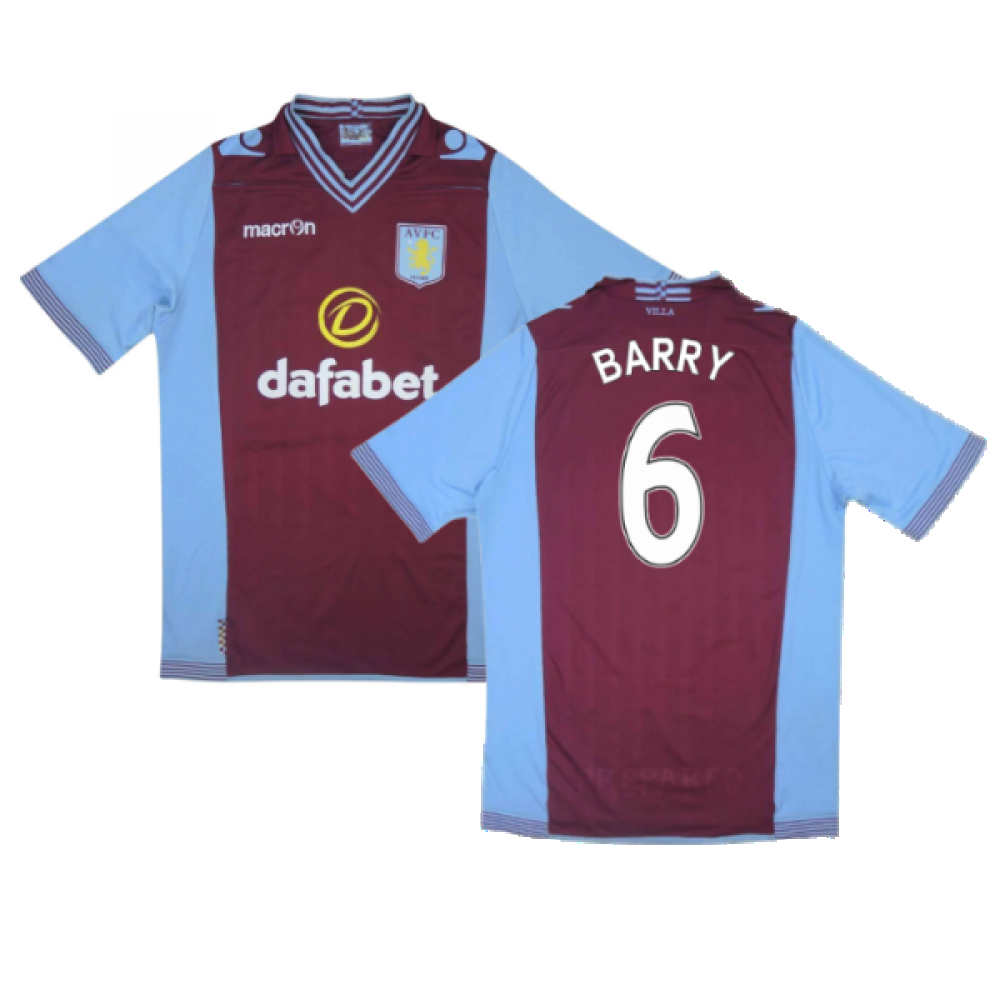 Aston Villa 2013-14 Home Shirt ((Very Good) L) (Barry 6)_0