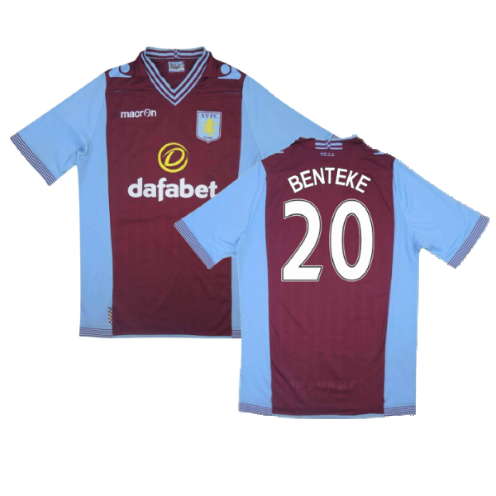 Aston Villa 2013-14 Home Shirt ((Very Good) L) (Benteke 20)_0