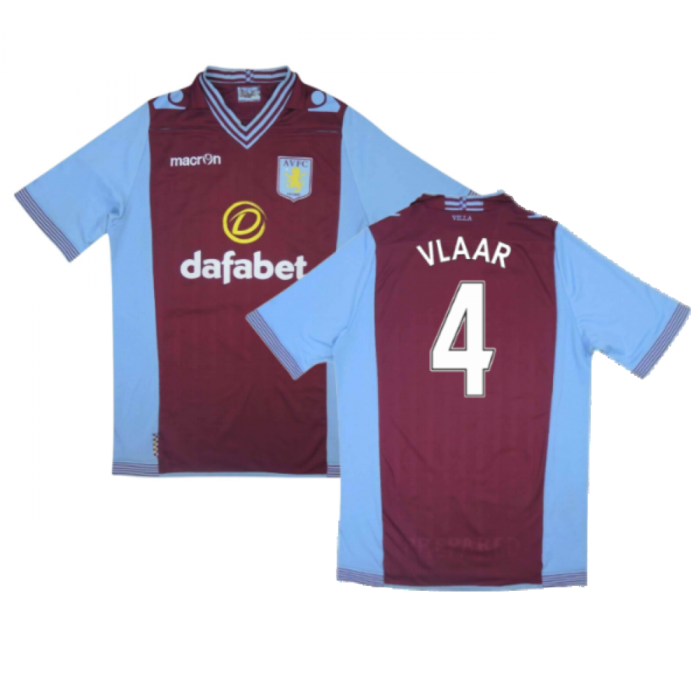 Aston Villa 2013-14 Home Shirt ((Very Good) L) (Vlaar 4)_0