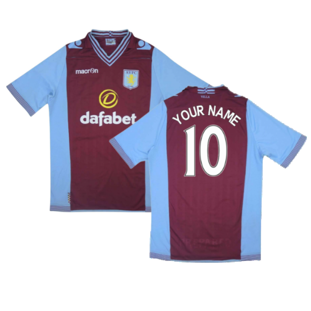 Aston Villa 2013-14 Home Shirt ((Very Good) L) (Your Name)_0