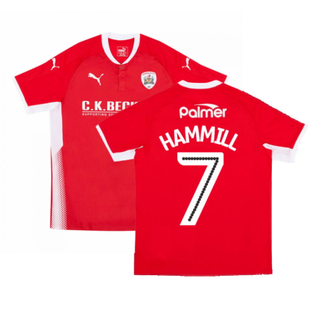 Barnsley 2017-18 Home Shirt ((Excellent) 3XL) (HAMMILL 7)_0