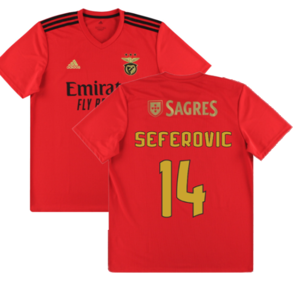 Benfica 2020-21 Home Shirt ((Excellent) L) (Seferovic 14)_0