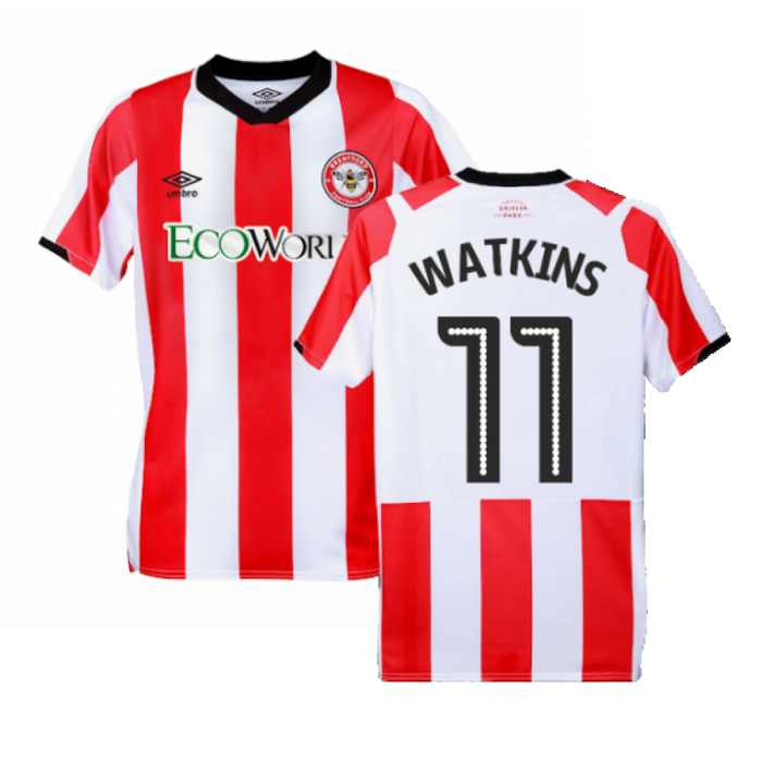 Brentford 2019-20 Home Shirt ((Excellent) 3XL) (Watkins 11)