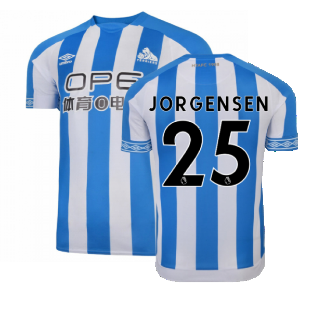 Huddersfield 2018-19 Home Shirt ((Excellent) M) (Jorgensen 25)_0
