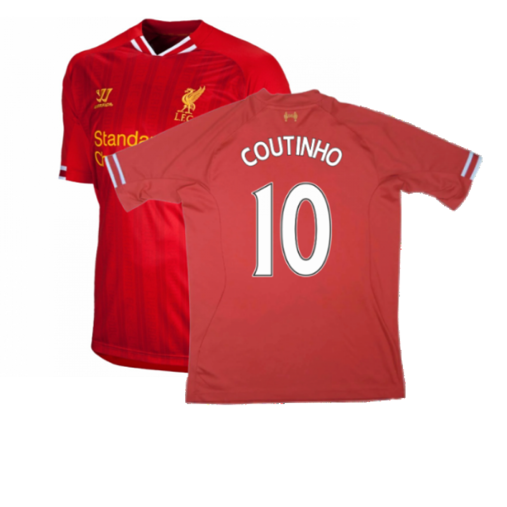 Liverpool 2013-14 Home Shirt ((Excellent) M) (COUTINHO 10)_0