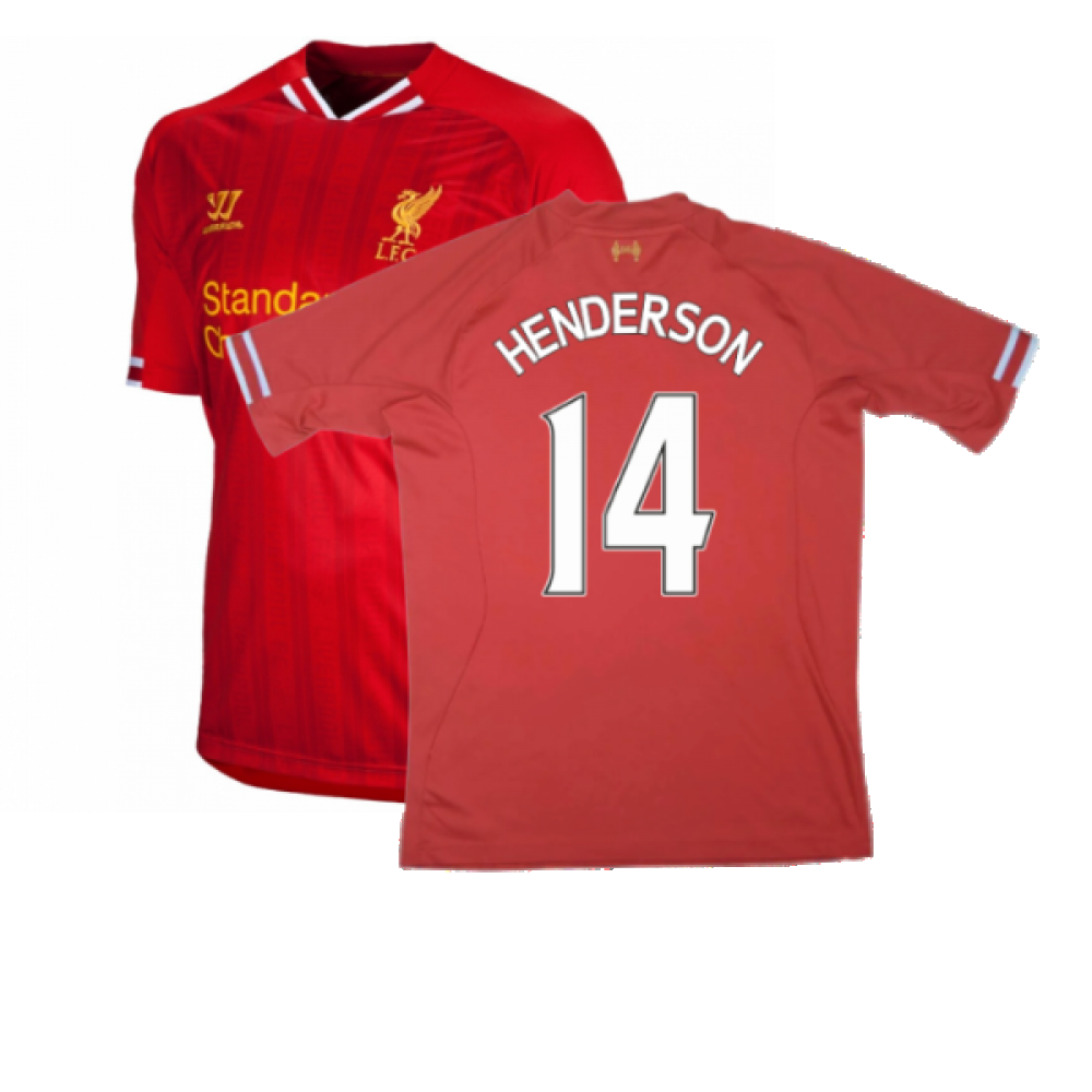 Liverpool 2013-14 Home Shirt ((Excellent) M) (HENDERSON 14)_0