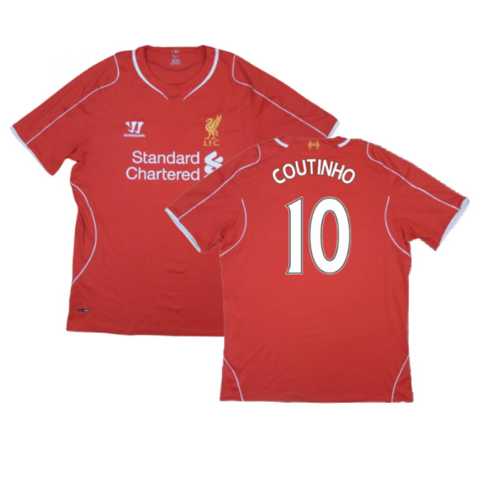 Liverpool 2014-15 Home Shirt ((Good) XL) (COUTINHO 10)_0