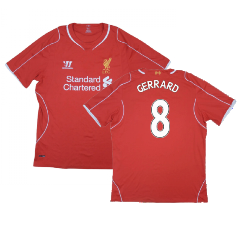 Liverpool 2014-15 Home Shirt ((Good) XL) (GERRARD 8)_0