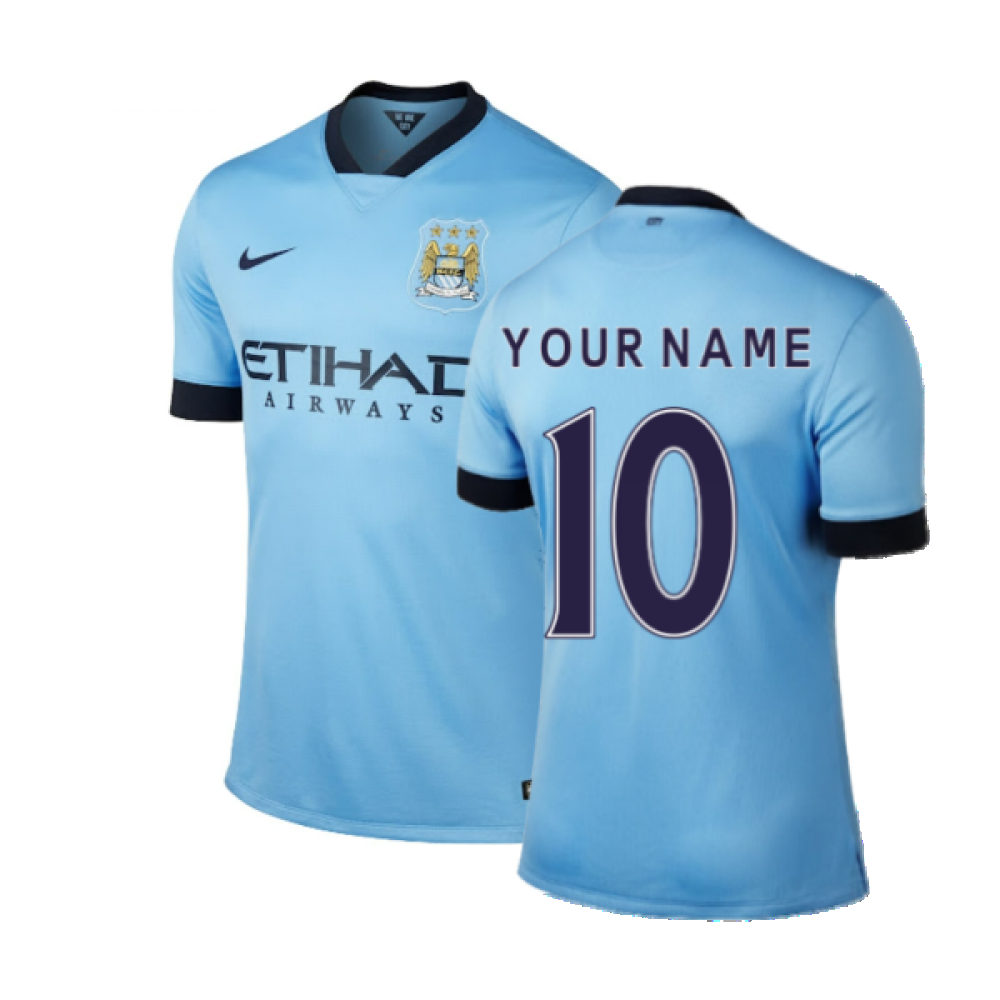 Manchester City 2014-15 Home Shirt ((Very Good) 3XL) (Your Name)