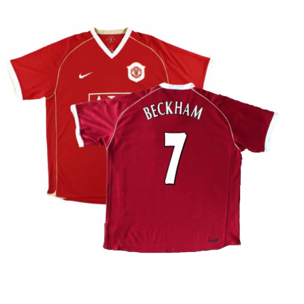 Manchester United 2006-07 Home Shirt ((Very Good) M) (BECKHAM 7)