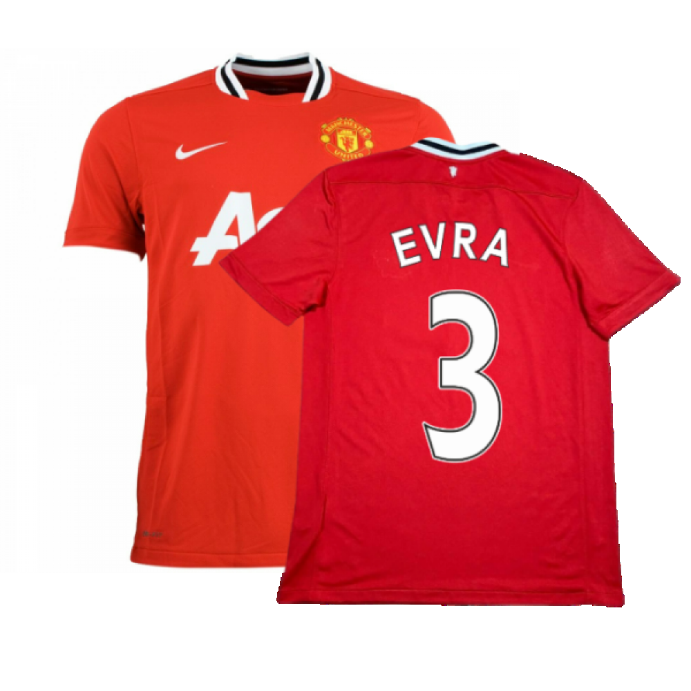 Manchester United 2011-12 Home Shirt ((Good) M) (Evra 3)_0