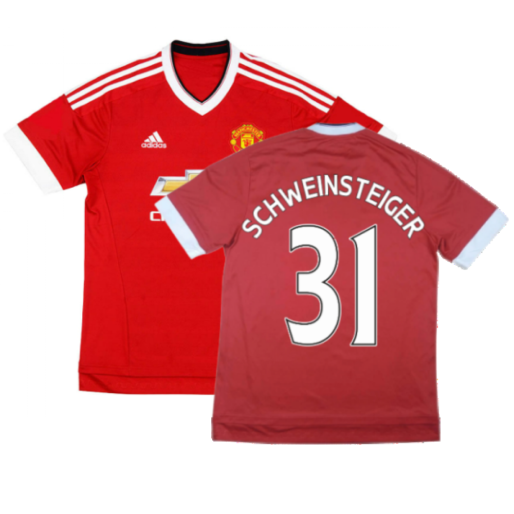 Manchester United 2015-16 Home Shirt ((Good) XL) (Schweinsteiger 31)