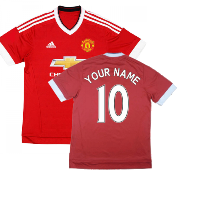 Manchester United 2015-16 Home Shirt ((Good) XS) (Your Name)