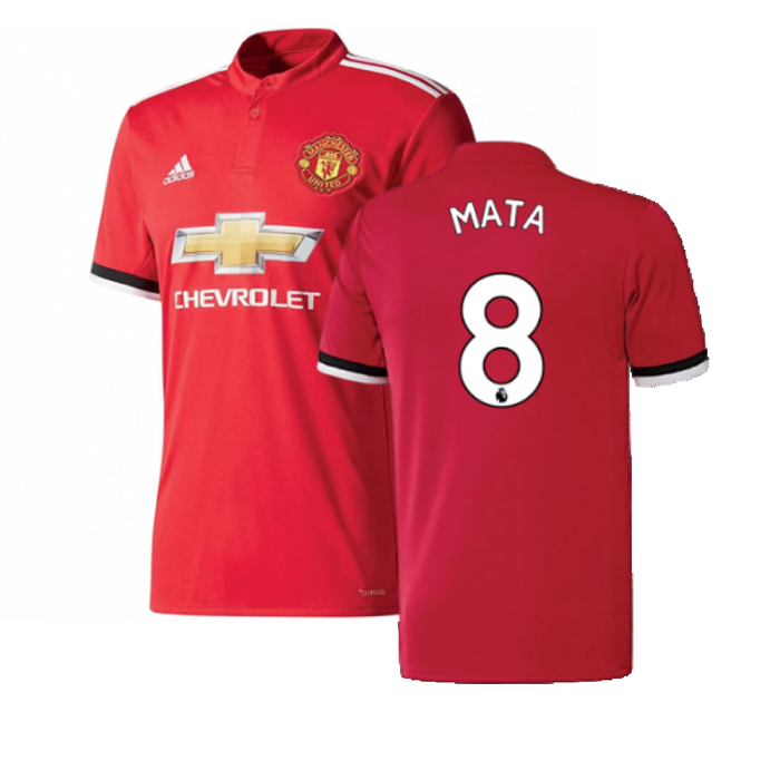 Manchester United 2017-18 Home Shirt ((Excellent) L) (Mata 8)