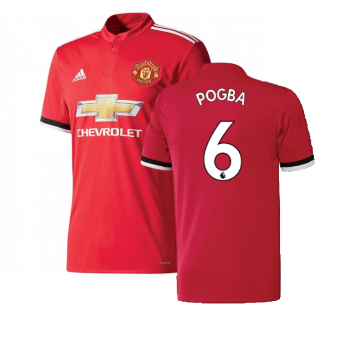 Manchester United 2017-18 Home Shirt ((Excellent) L) (Pogba 6)