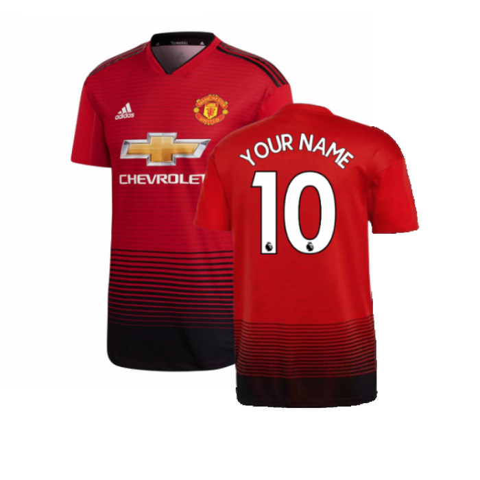 Manchester United 2018-19 Home Shirt ((Very Good) L) (Your Name)