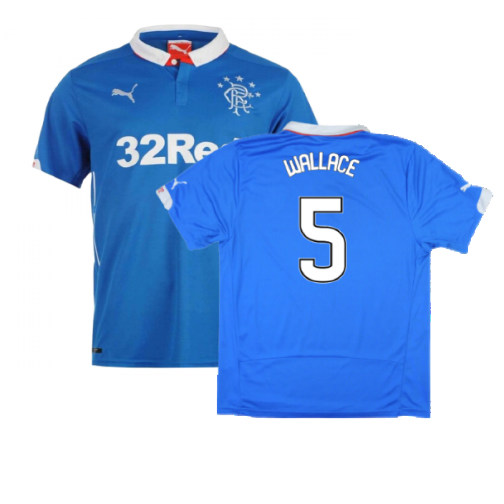 Rangers 2014-15 Home Shirt ((Excellent) L) (Wallace 5)_0