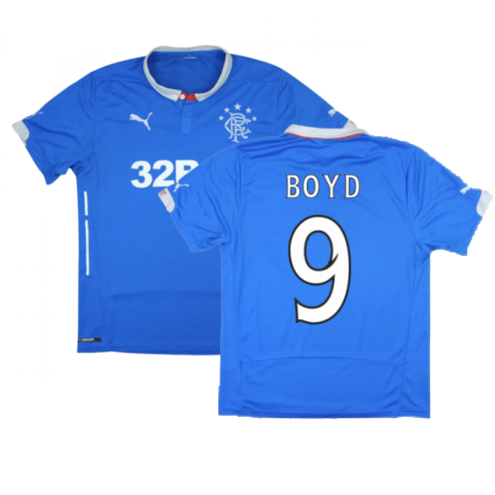Rangers 2014-15 Home Shirt ((Very Good) M) (Boyd 9)_0